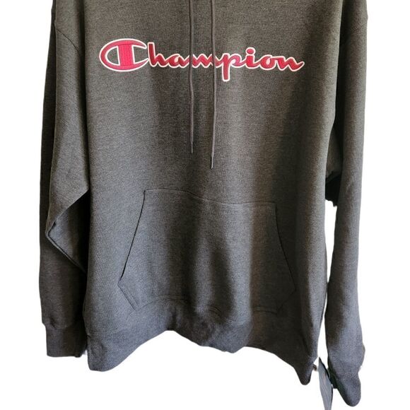 CHAMPION Men's Gray Powerblend Pullover Hoodie Size Large - Picture 2 of 8